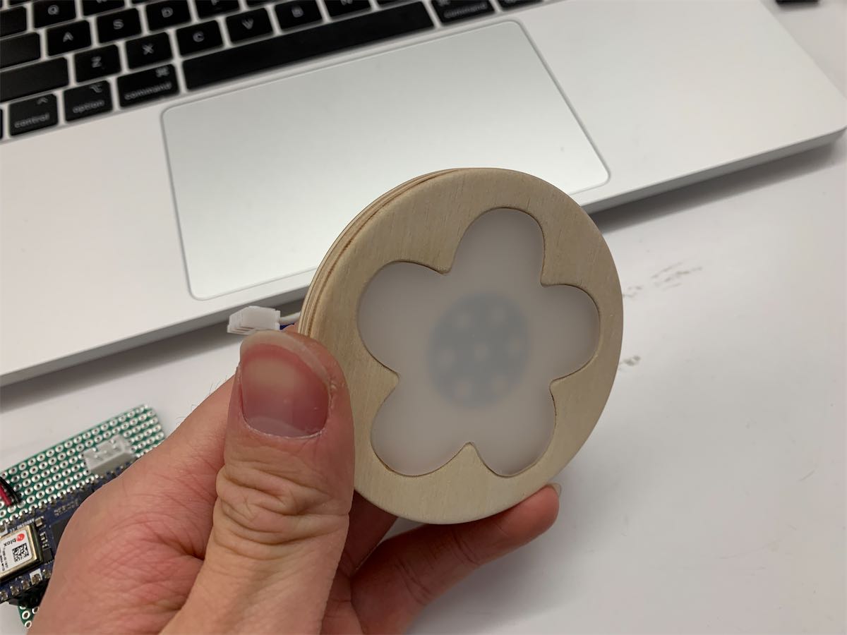 adding the top layer of flower-shaped shade